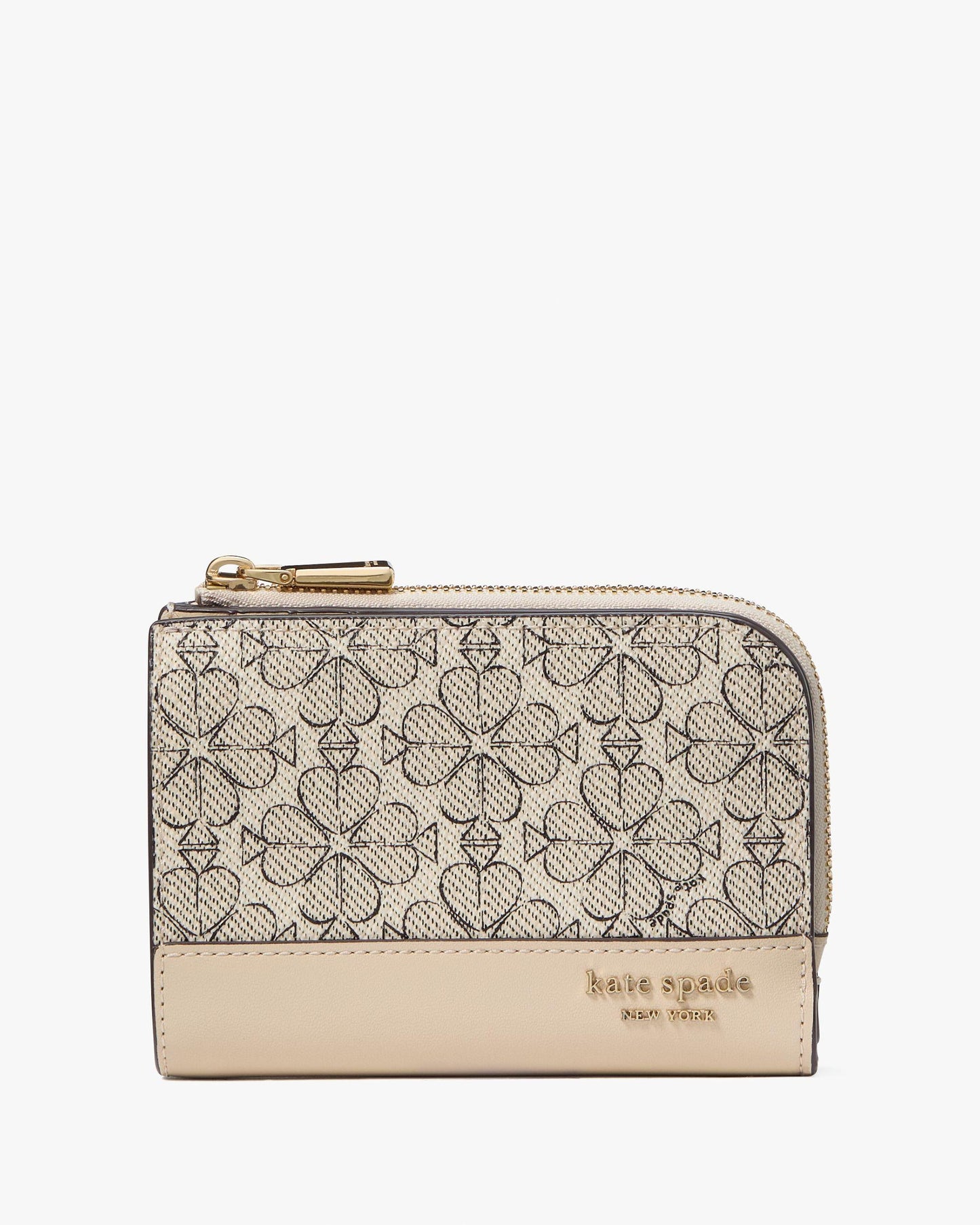 KJ646-Spade Flower Small Compact Wallet-Neutral Multi