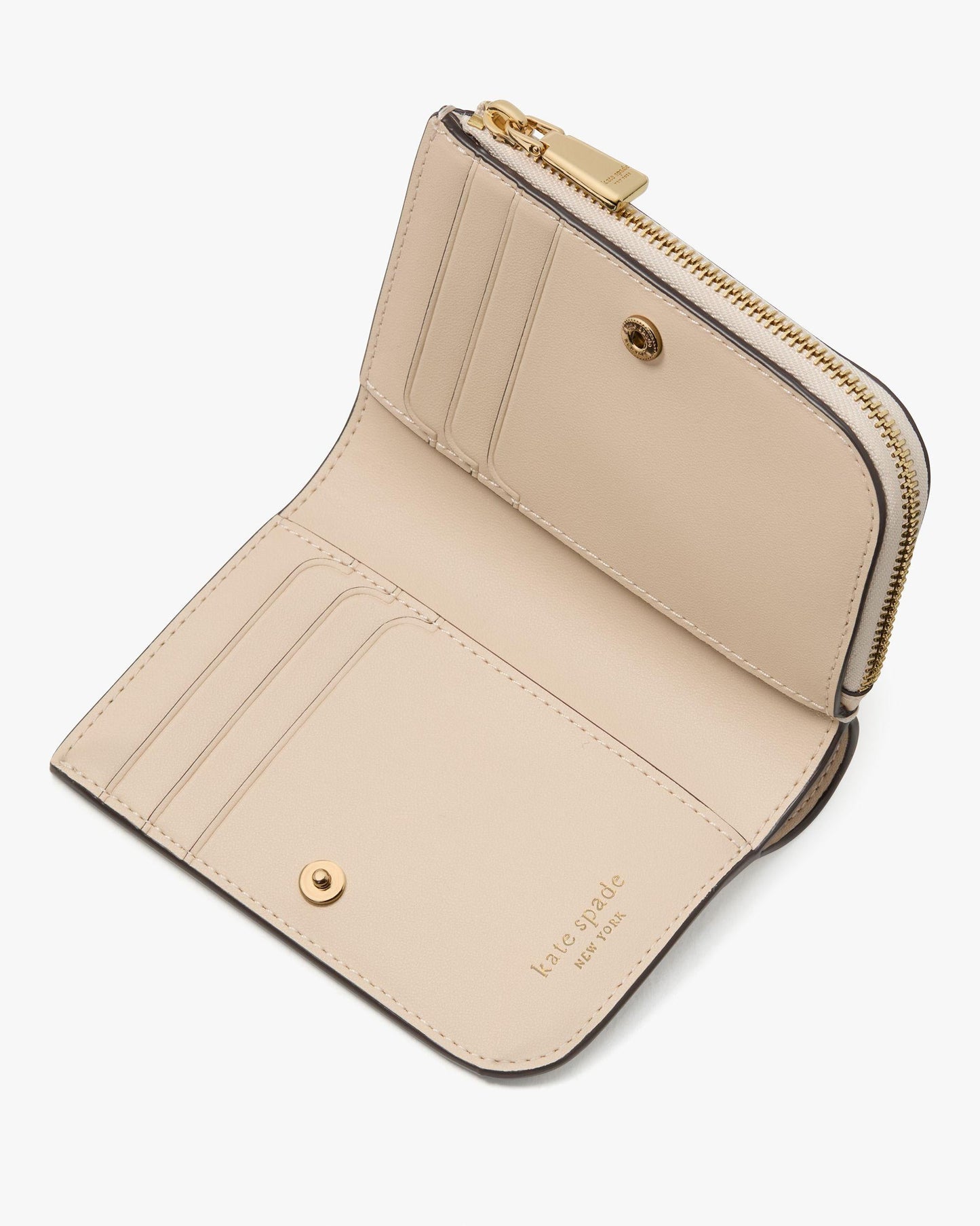 KJ646-Spade Flower Small Compact Wallet-Neutral Multi