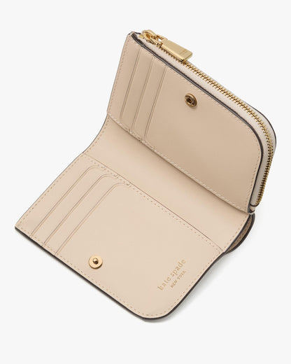 KJ646-Spade Flower Small Compact Wallet-Neutral Multi