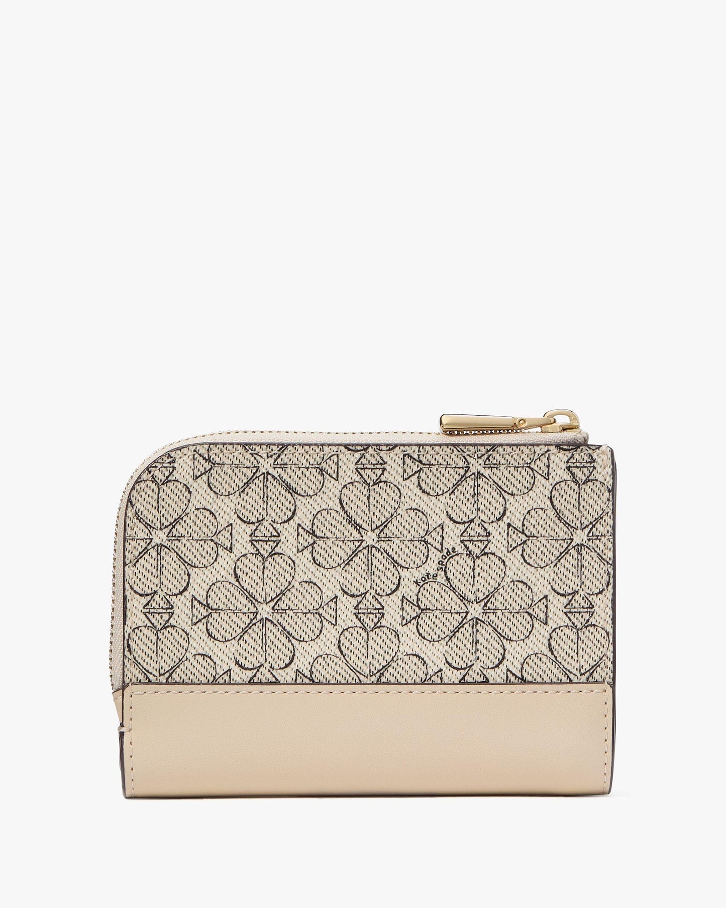 KJ646-Spade Flower Small Compact Wallet-Neutral Multi