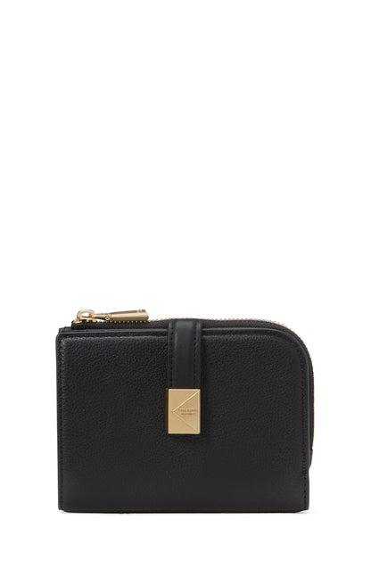 KJ648-Deco Small Compact Wallet-Black