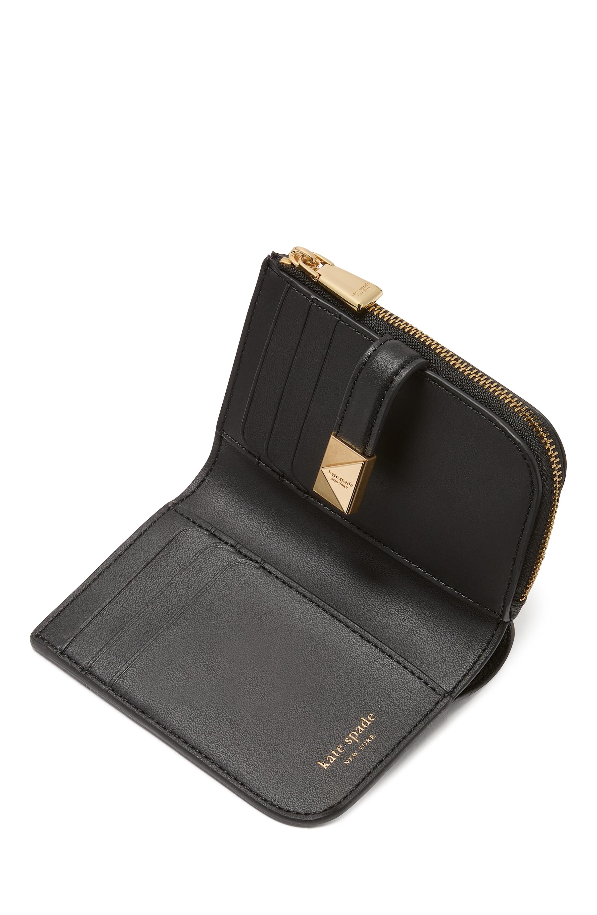 KJ648-Deco Small Compact Wallet-Black