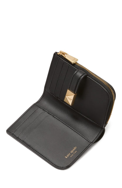 KJ648-Deco Small Compact Wallet-Black