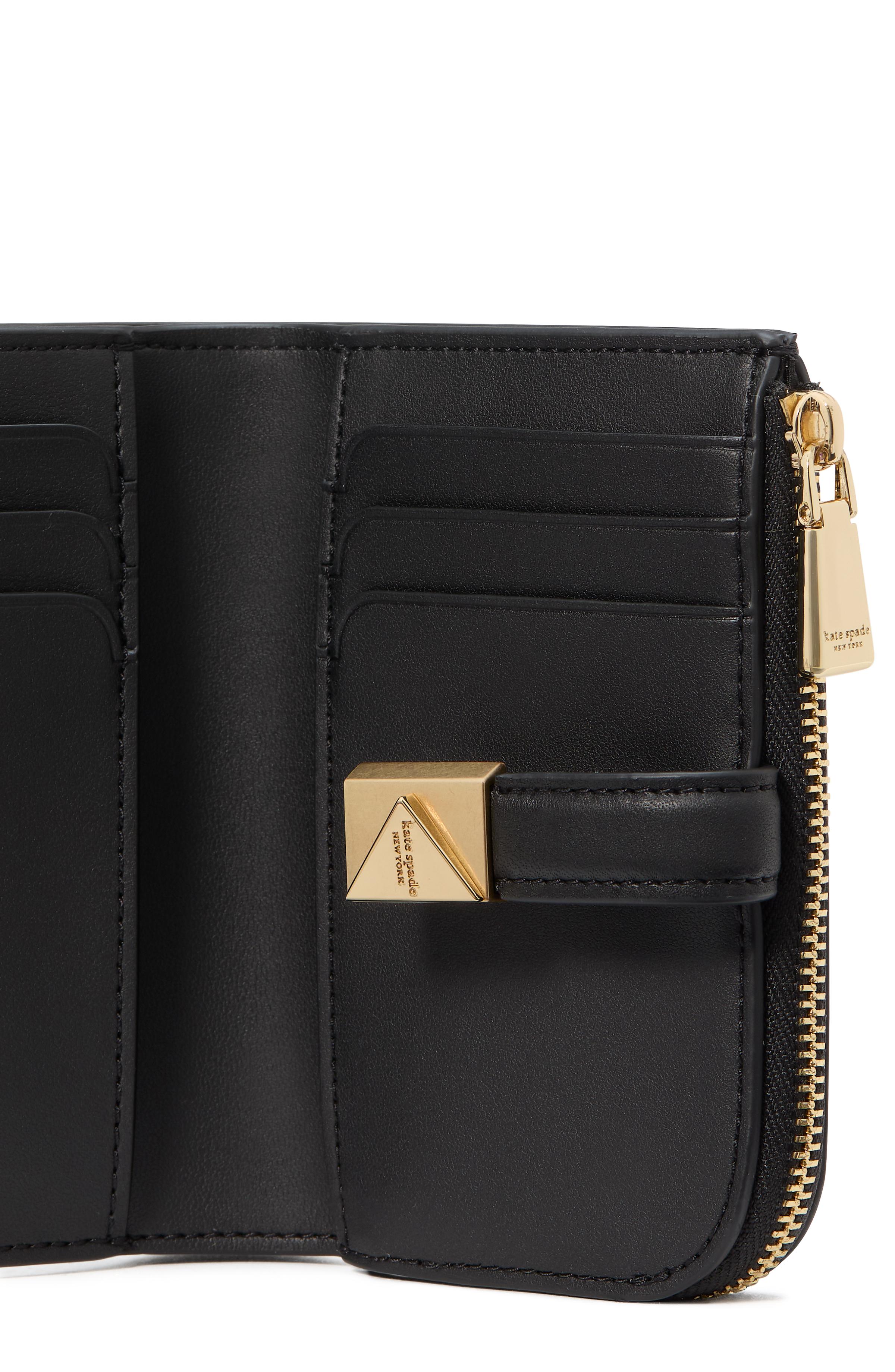 KJ648-Deco Small Compact Wallet-Black