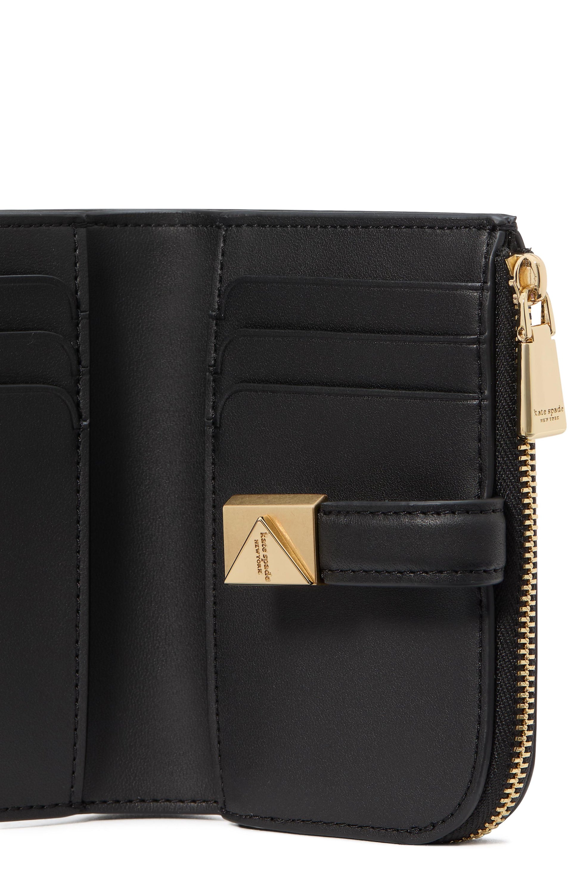 KJ648-Deco Small Compact Wallet-Black