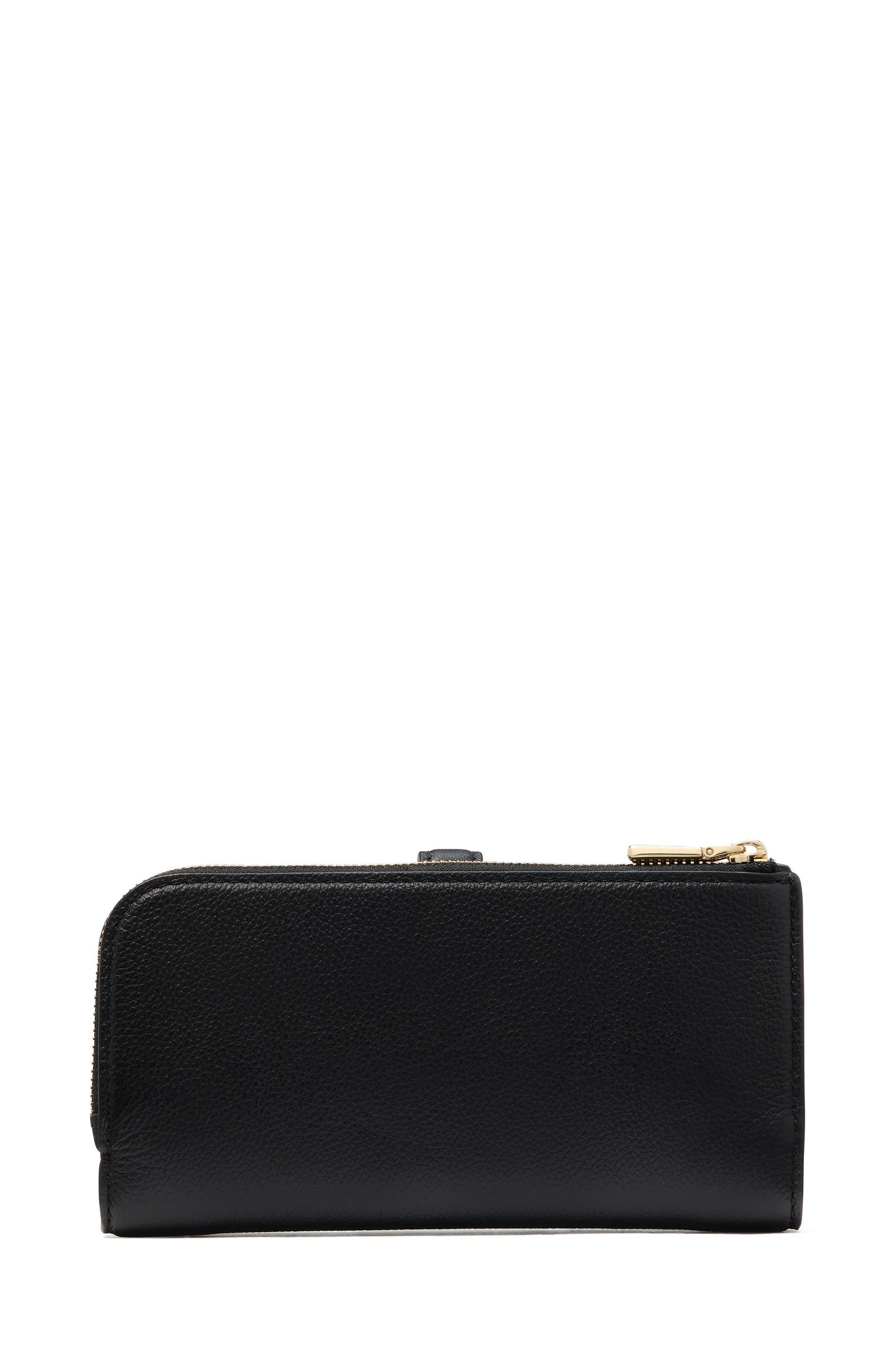 Deco Pebbled Leather Zip Slim Wallet