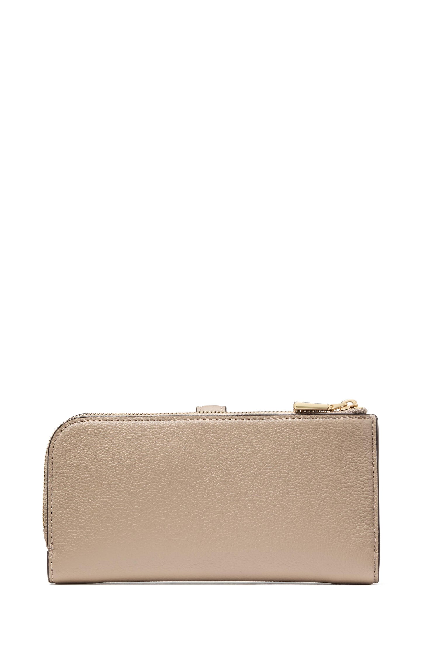Deco Pebbled Leather Zip Slim Wallet