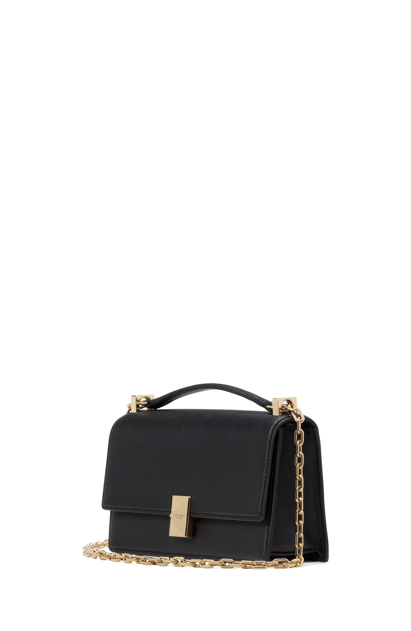 Deco Pebbled Leather Mini Flap Chain Crossbody