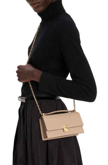 Deco Pebbled Leather Mini Flap Chain Crossbody
