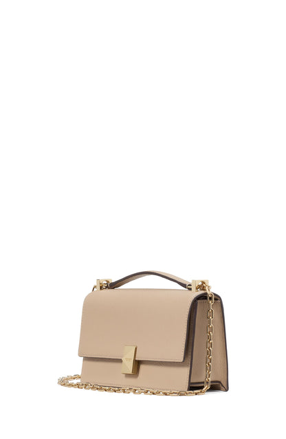Deco Pebbled Leather Mini Flap Chain Crossbody