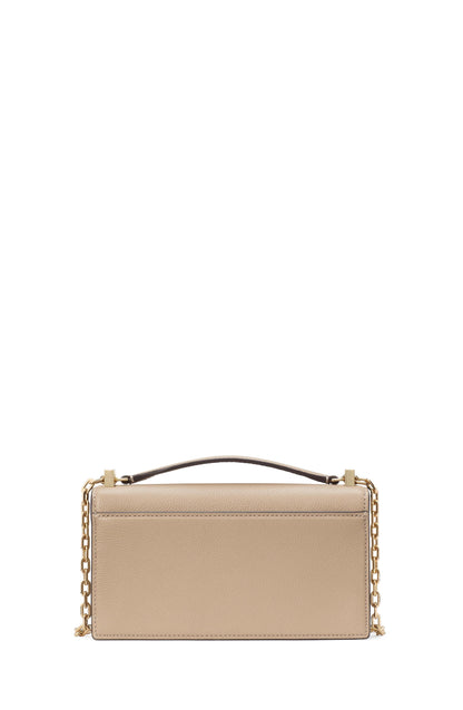Deco Pebbled Leather Mini Flap Chain Crossbody