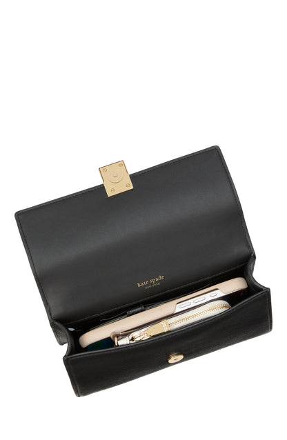 Deco Pebbled Leather Mini Flap Chain Crossbody
