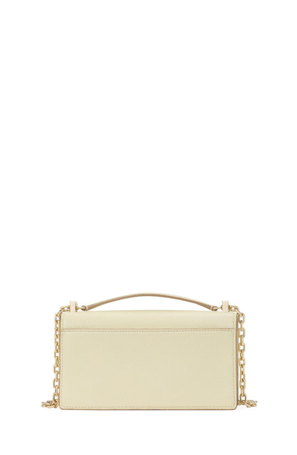 Deco Pebbled Leather Mini Flap Chain Crossbody