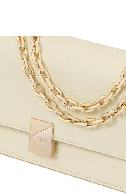 Deco Pebbled Leather Mini Flap Chain Crossbody