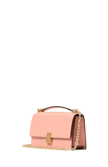 Deco Pebbled Leather Mini Flap Chain Crossbody
