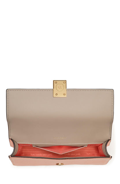 Deco Pebbled Leather Mini Flap Chain Crossbody