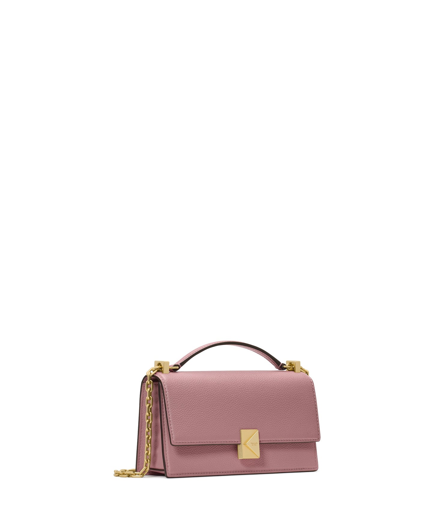 Deco Pebbled Leather Mini Flap Chain Crossbody