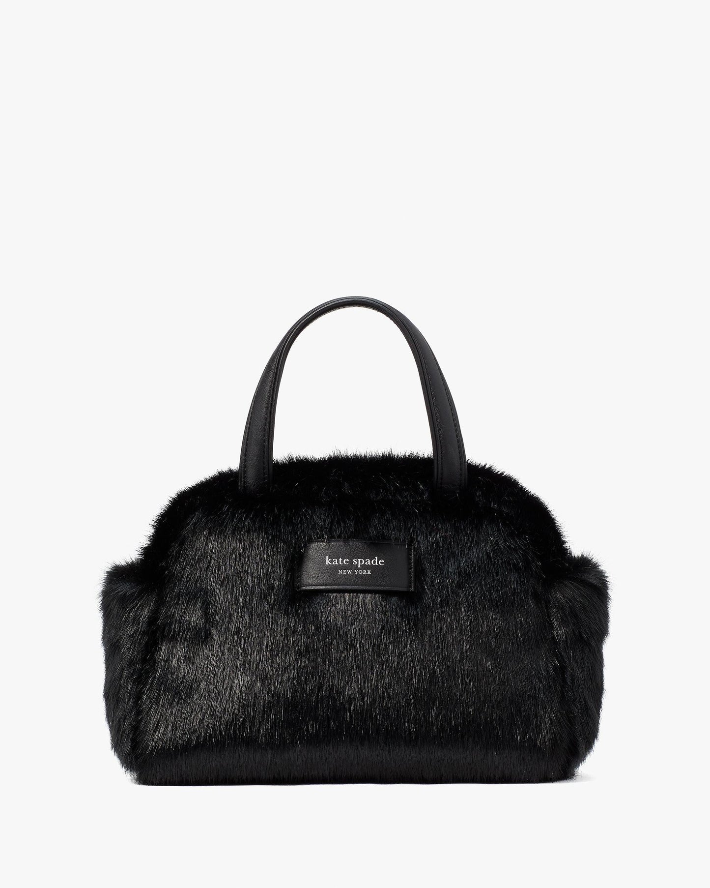 Puffed Faux Fur Satchel