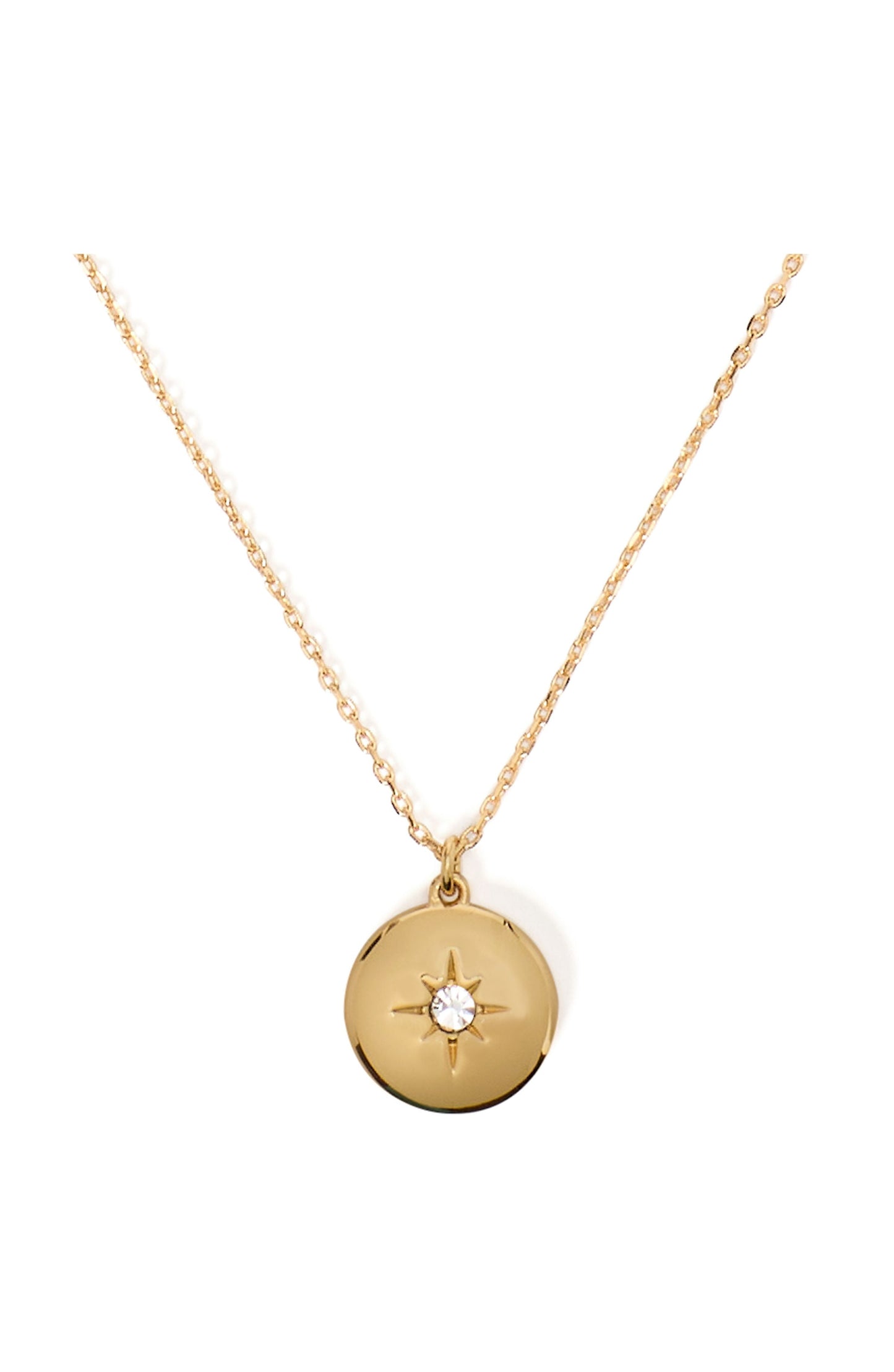The Color Spark Collection Clear Inspire Medallion Necklace