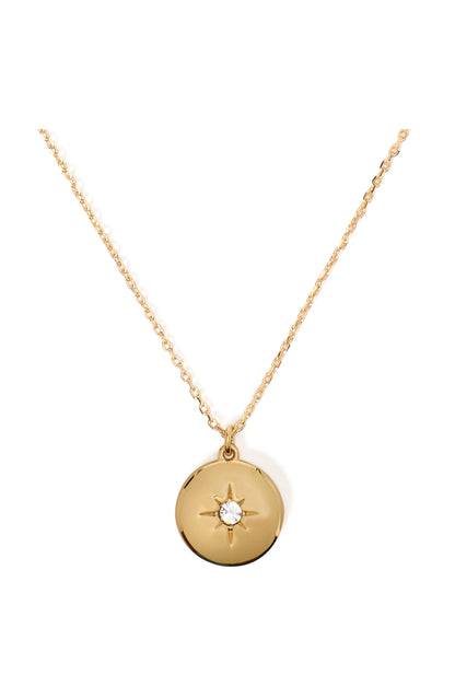 The Color Spark Collection Clear Inspire Medallion Necklace