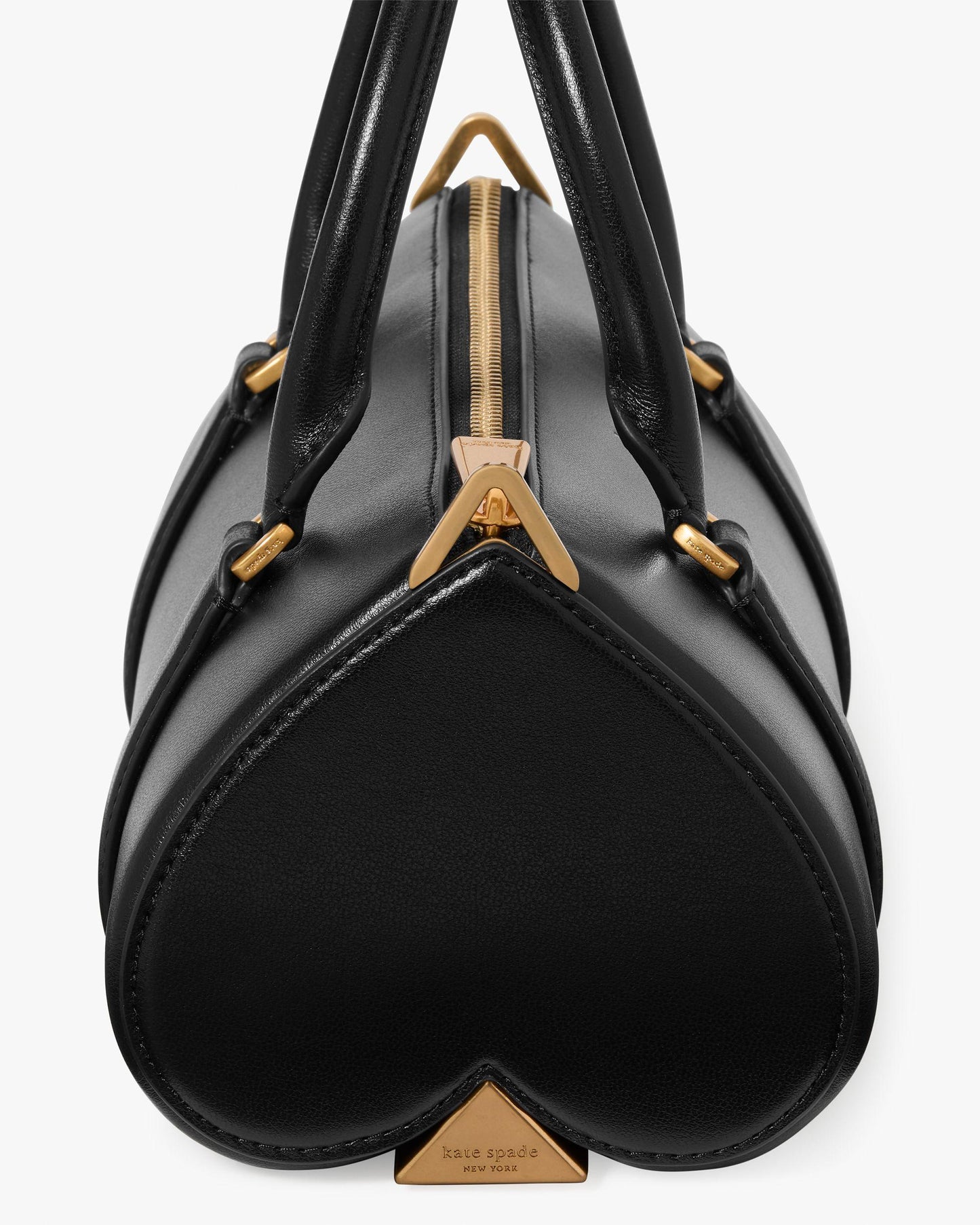 kj920-Spade Icon Small Barrel Bag-Black