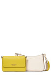 KJ938-Double Up Colorblocked Crossbody-Tigers Eye Multi