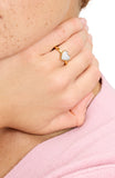 KK468-With All My Heart Pavé Ring-Clear/Two Tone