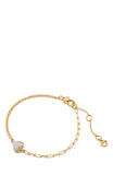 KK470-With All My Heart Pavé Line Bracelet-Clear/Two Tone