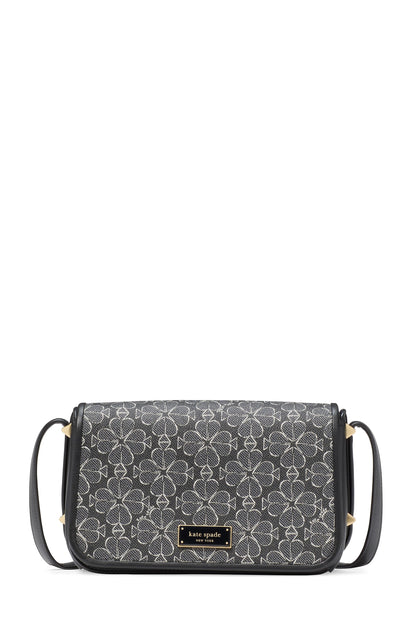 Liv Spade Flower Coated Canvas Small Flap Crossbody