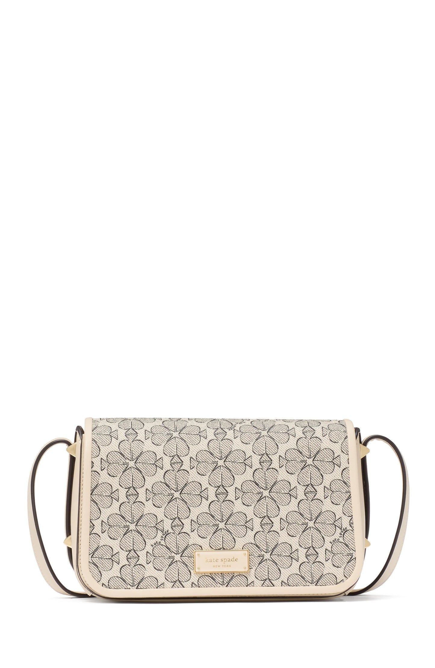 Liv Spade Flower Coated Canvas Small Flap Crossbody