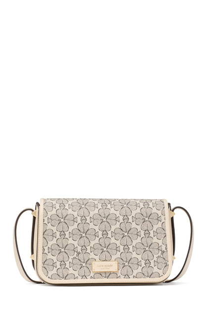 Liv Spade Flower Coated Canvas Small Flap Crossbody