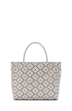 kk608-Spade Flower Jacquard Medium Everything Tote-Grey Multi