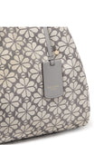 kk608-Spade Flower Jacquard Medium Everything Tote-Grey Multi