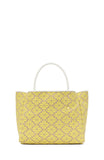 kk608-Spade Flower Jacquard Medium Everything Tote-Yellow Multi
