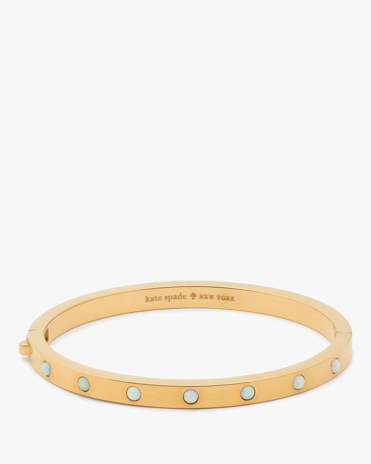 KK648-Set In Stone Hinged Bangle-Opal