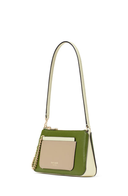Ava Colorblocked Pebbled Leather 2 In 1 Pochette