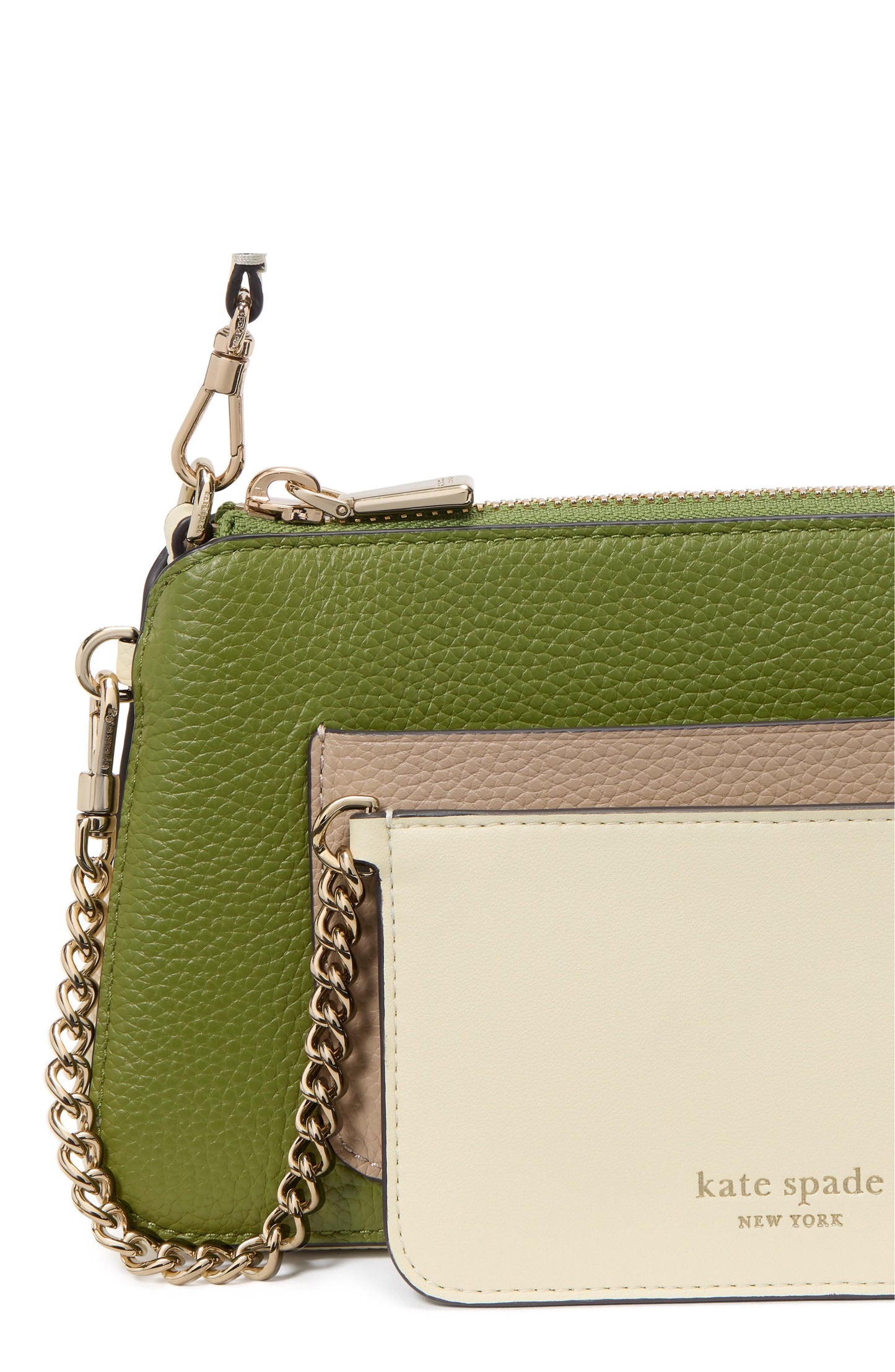 Ava Colorblocked Pebbled Leather 2 In 1 Pochette