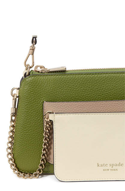 Ava Colorblocked Pebbled Leather 2 In 1 Pochette