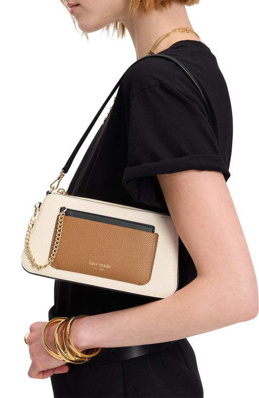 Ava Colorblocked Pebbled Leather 2 In 1 Pochette