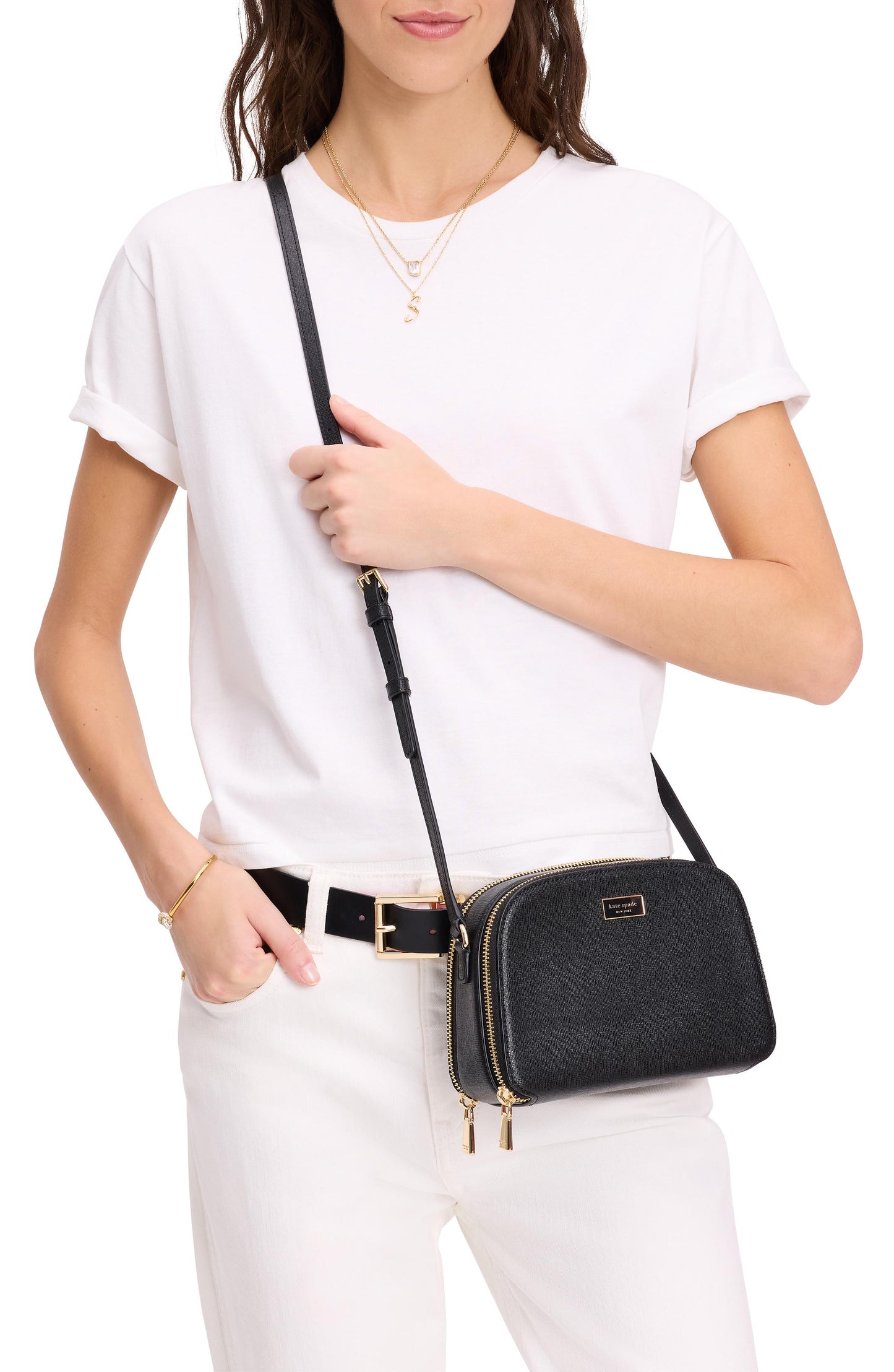 Serena Double Zip Dome Crossbody