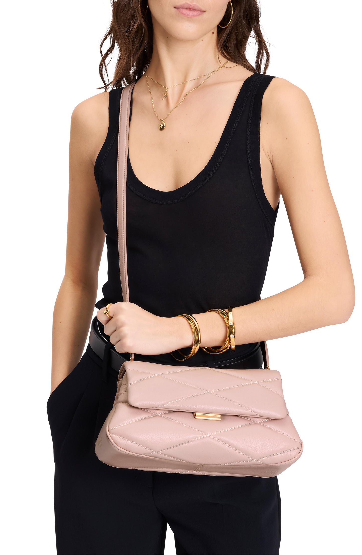 Grace Quilted Convertible Shoulder Bag
