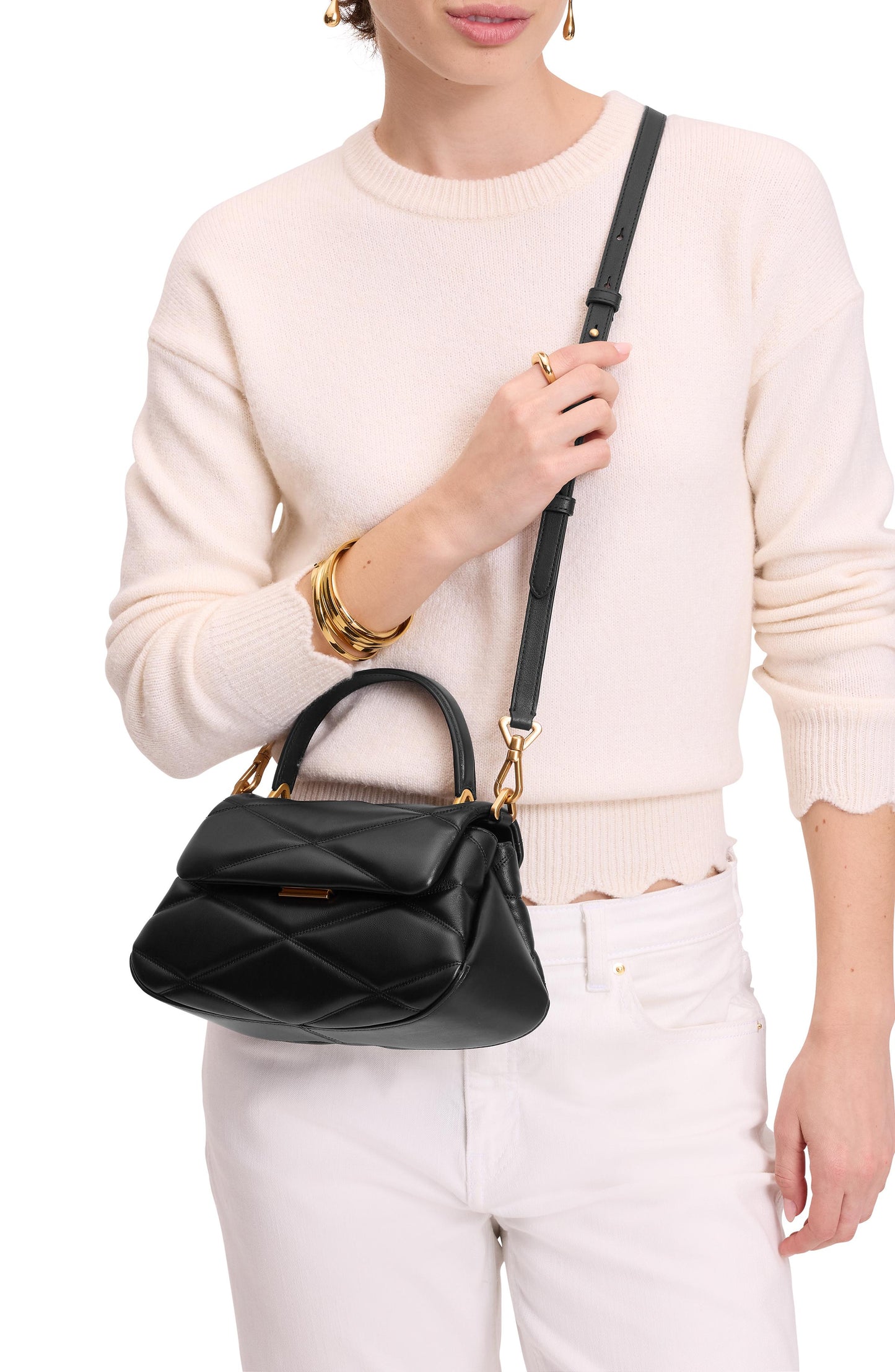 Grace Quilted Top Handle Bag