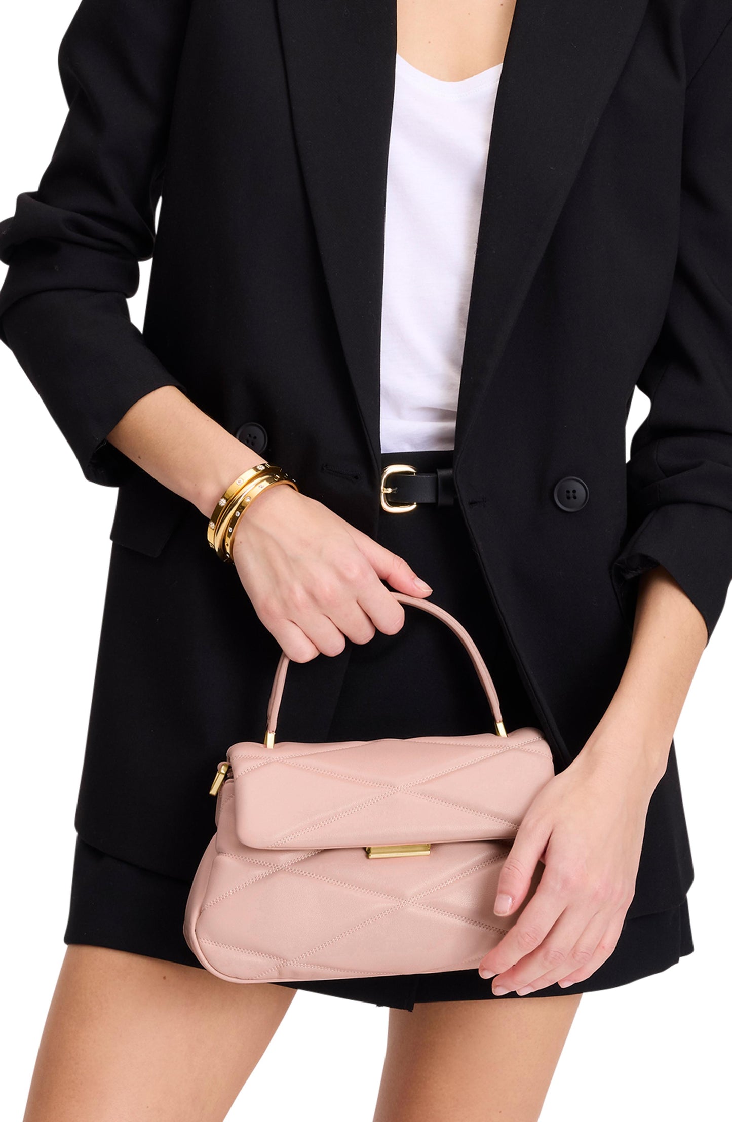 Grace Quilted Top Handle Bag