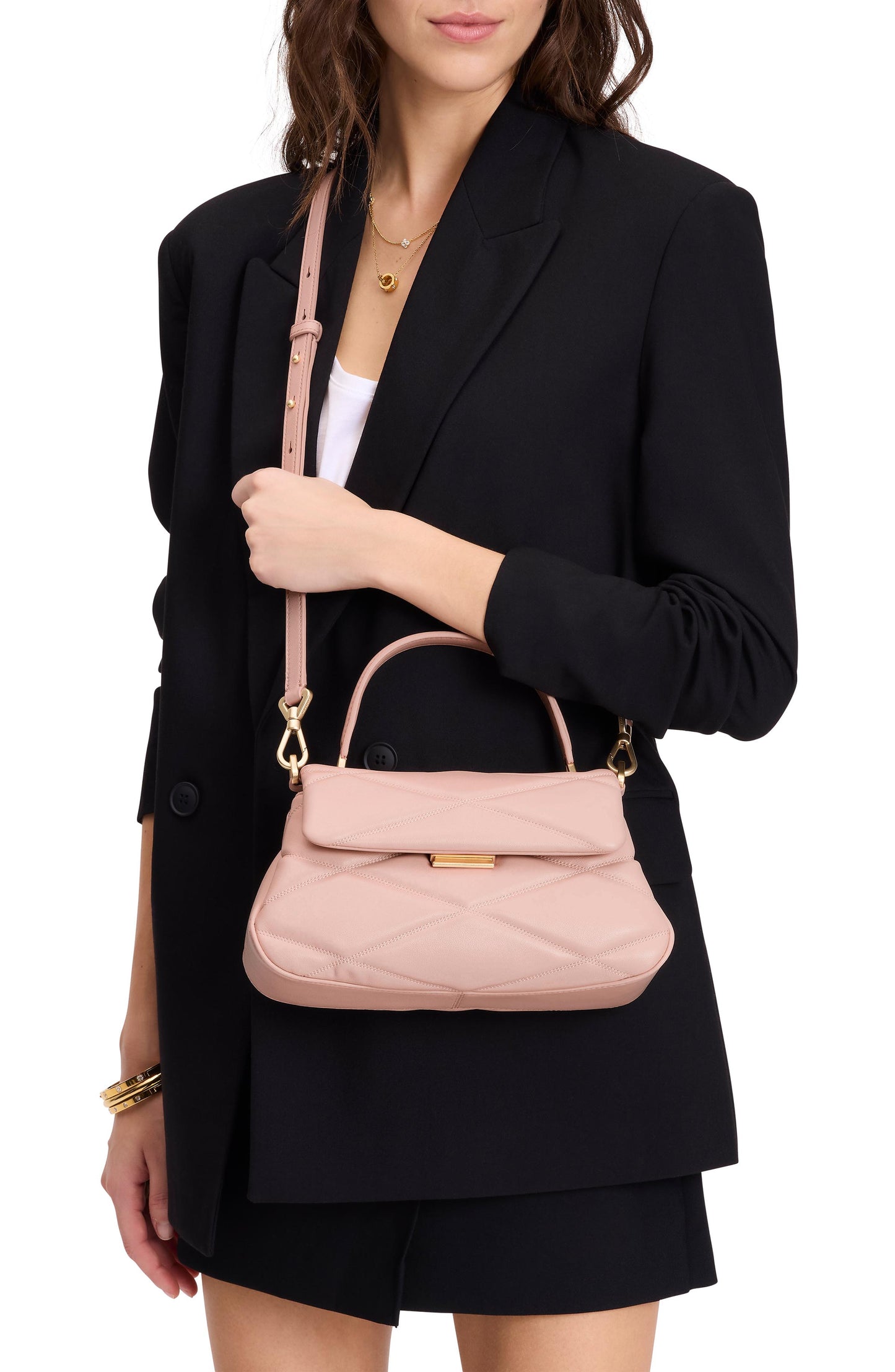 Grace Quilted Top Handle Bag