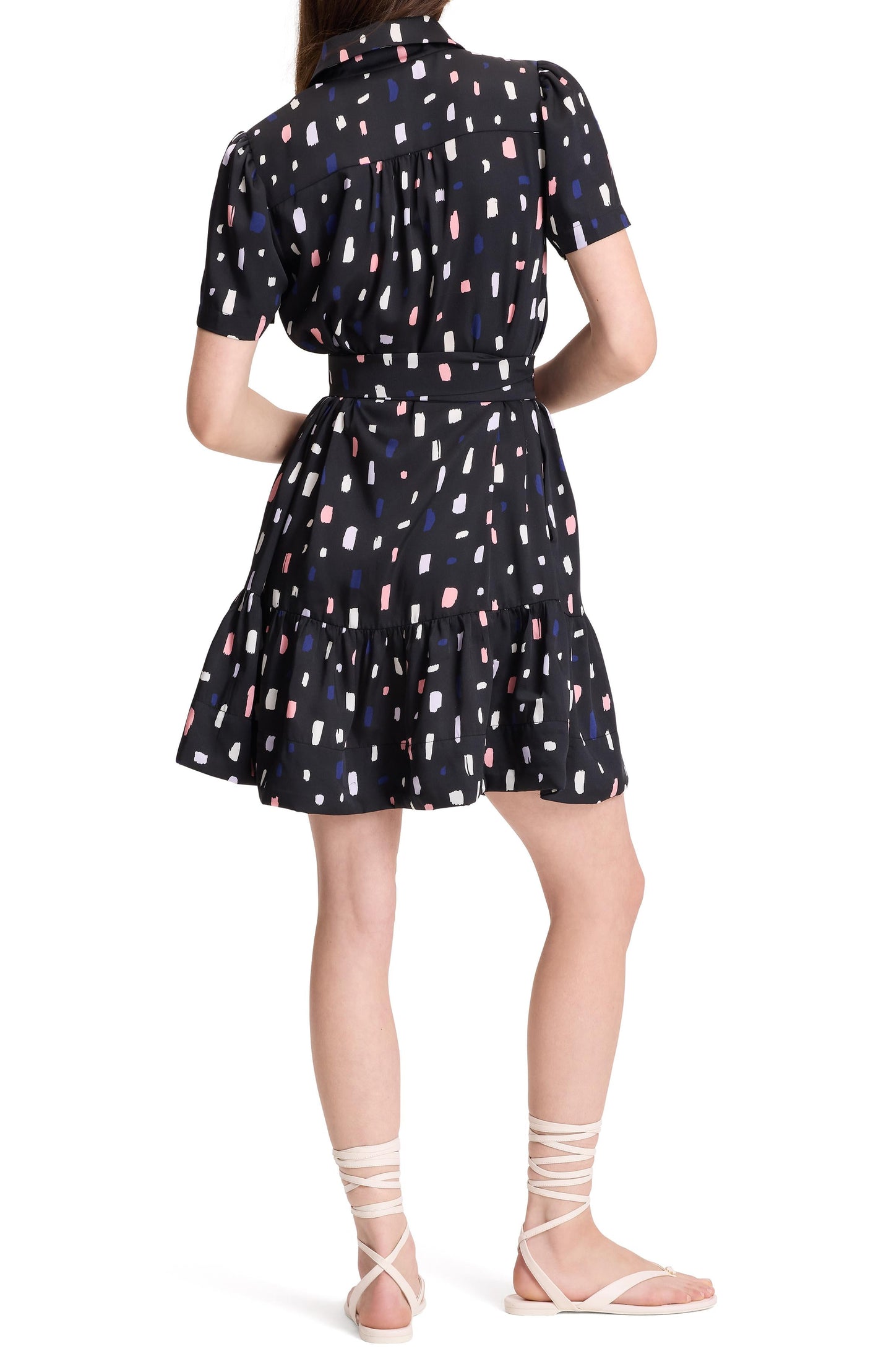 Painterly Strokes Shirt Dress