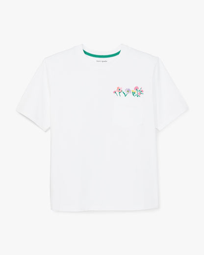 KL181-Spring Bouquet Tee-Fresh White