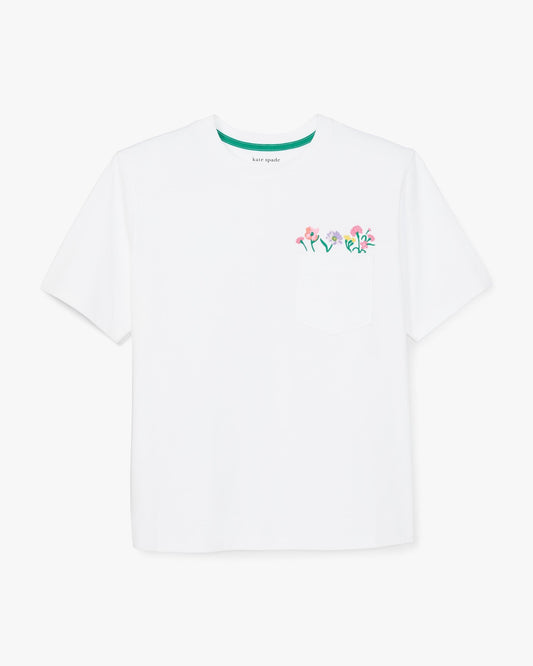 KL181-Spring Bouquet Tee-Fresh White