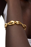 KL344-Molten Statement Bracelet-Gold