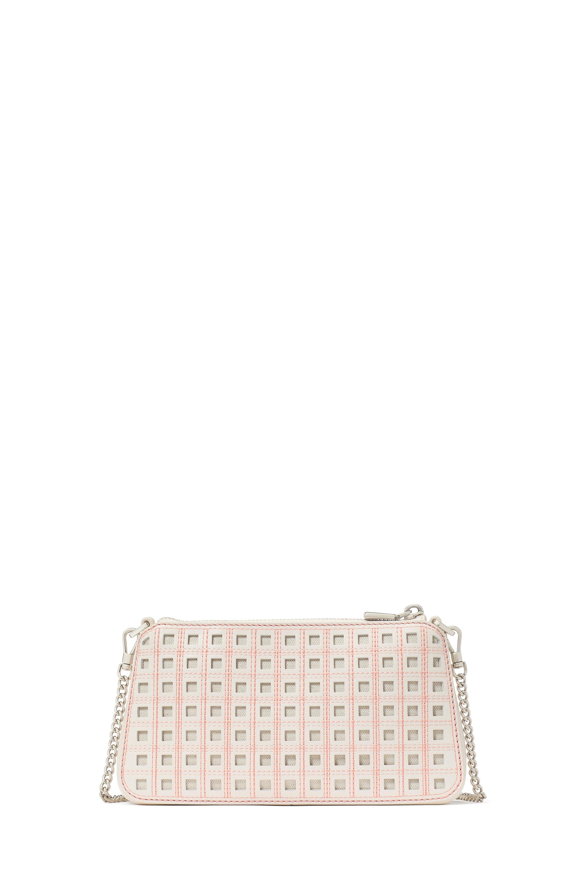KL581-Grace Perforated Pochette-Cream Multi