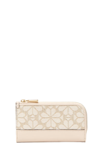KL590-Devin Small Slim Bifold Wallet-Natural Multi